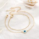 Dainty Gold Bracelets for Women, 14K Gold Filled Adjustable Layered Bracelet Cute Evil Eye Oval Chain Pearl Bar Turtle Gold Bracelets for Women Jewelry - Image 6